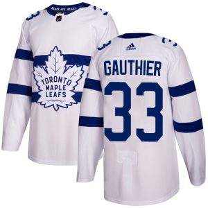 Kinder Toronto Maple Leafs Eishockey Trikot Frederik Gauthier #33 Authentic Weiß 2018 Stadium Series